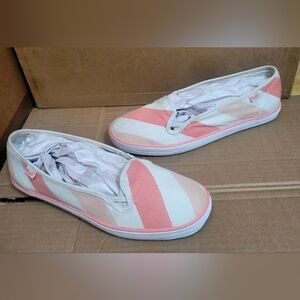 Keds Canvas Pink/Cream Slip-ons Women Size 7